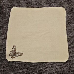 vintage martex washcloth towel yellow butterfly cotton square usa mcm retro